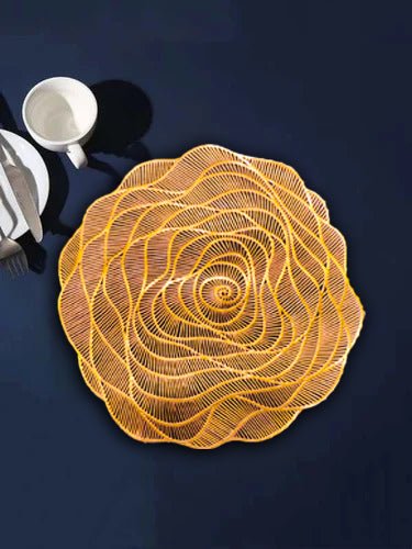 Fancy Dining Table Mat (Round) – Elegant Washable Placemat