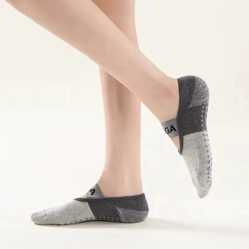 Non-Slip Yoga Socks for Women – Anti-Skid Grip Pilates Socks with Strap