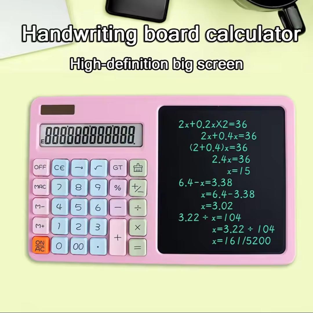 Handwriting Board Calculator with LCD Writing Pad – 2-in-1 Digital Calculator & Writing Tablet