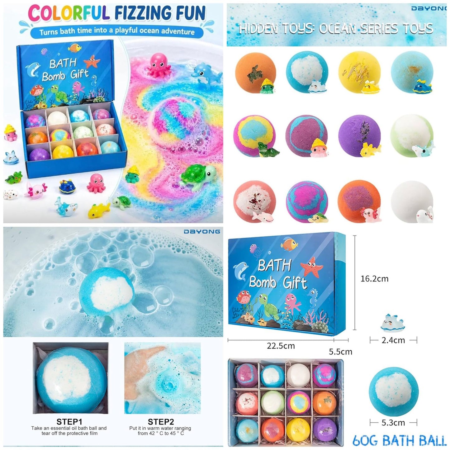 Bath Bomb with Surprise Toy Inside – Natural, Fizzy & Fun - Emperial Homes