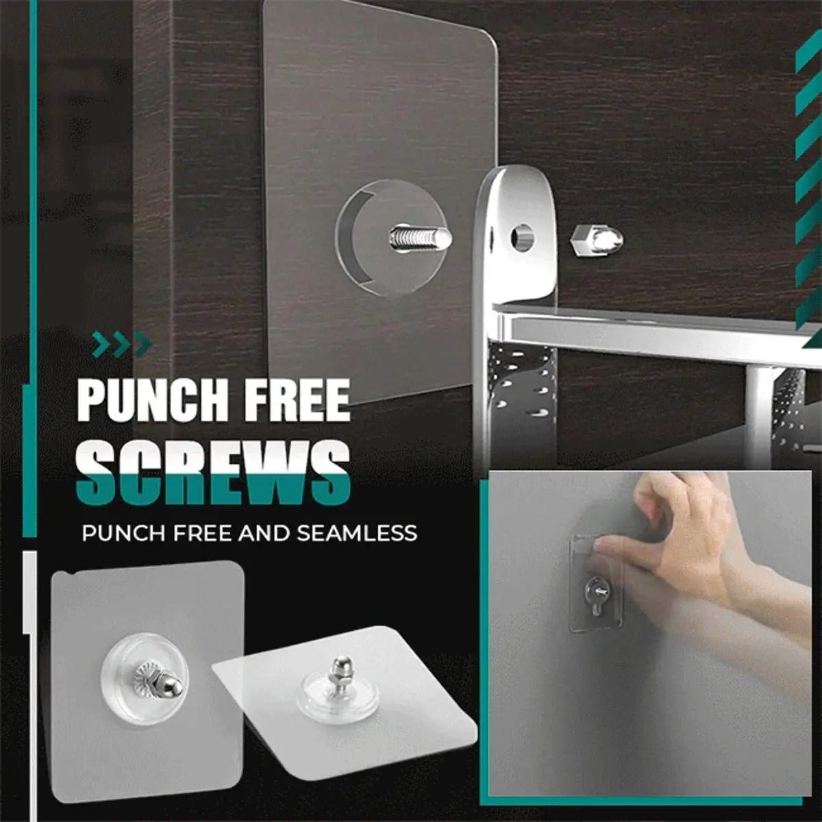 Pack of 12 Photo Frame Hooks – Invisible Wall Stickers