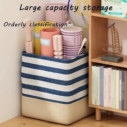 Fabric Laundry Storage Bag – Foldable Dirty Clothes Organizer