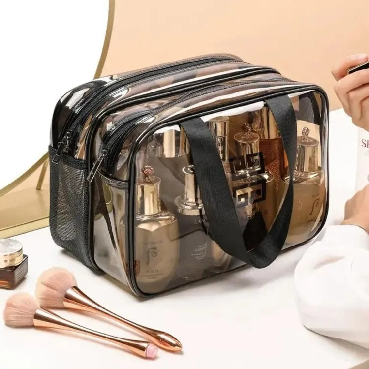 Women’s Transparent Waterproof Travel Wash Bag – Large Capacity Makeup & Toiletry Organizer