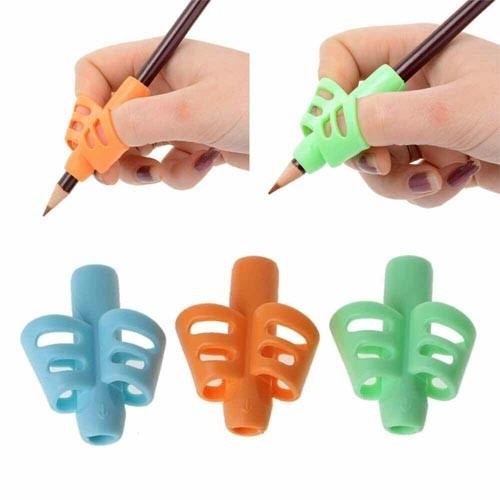 Pencil Grid Holder (Pack of 3) – Silicone Handwriting Aid & Desk Organizer