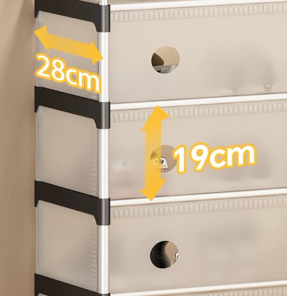 Multifunctional Shoe Storage Coat Rack - Floor-Standing Entryway Hanger and Simple Shoe Cabinet Organizer - 5 Layers