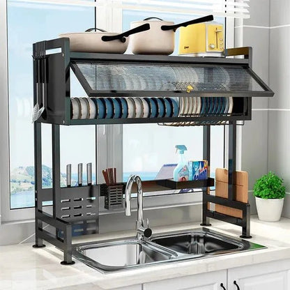Over The Sink Cabinet Rack – Multi-Functional Kitchen Storage Organizer