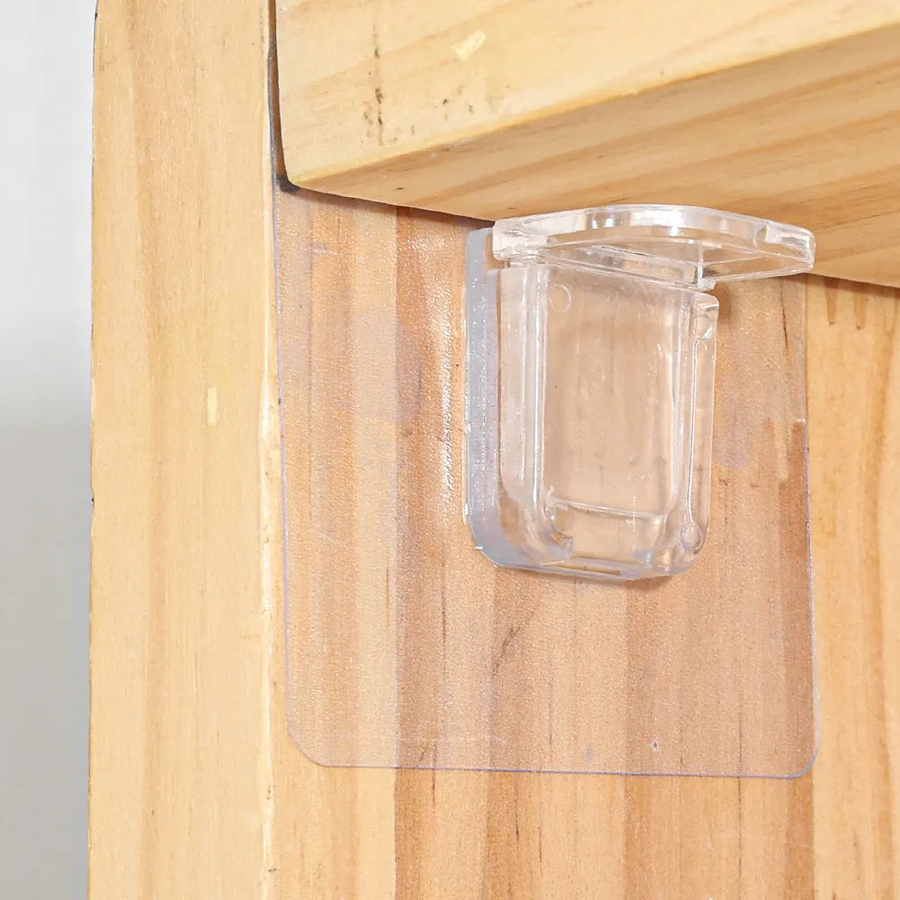 Pack of 4 Punch-free Layered Partition Bracket Triangle Bracket Support Shelf Right Angle Support Paste Screw Hook Clapboard Sticker