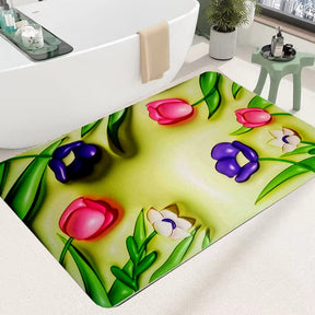 3D Flower Floor Mat