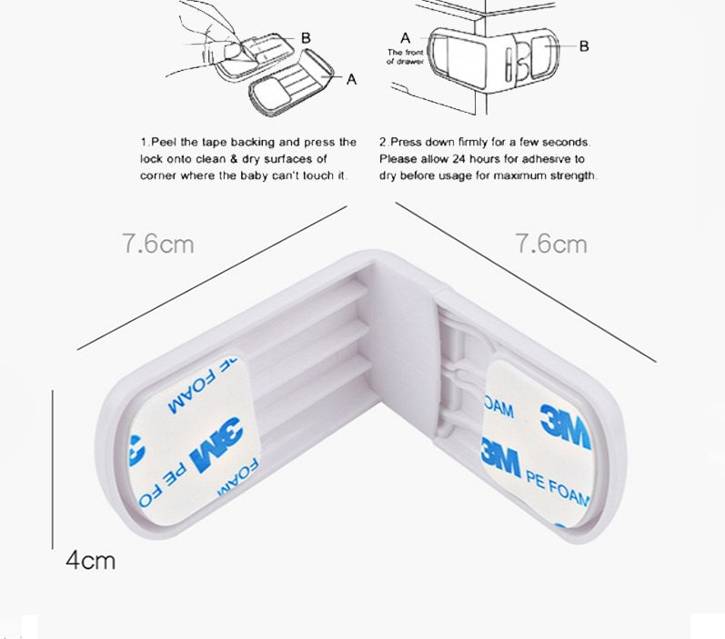 Child Safety Drawer Lock (Pack of 2)