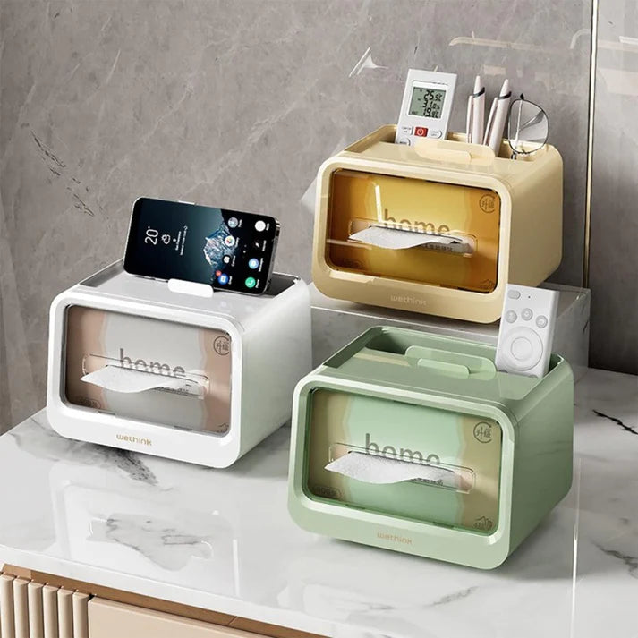 Multifunctional Tissue Box With Holder