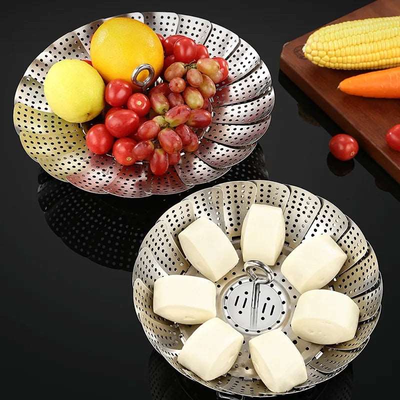 Folding Stainless Steel Steaming Tray