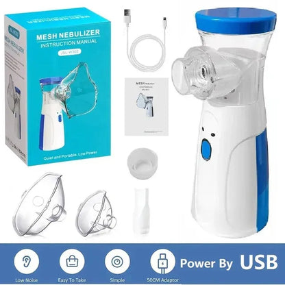 Portable Mesh Nebulizer Machine for Kids & Adults – Handheld Inhaler for Home & Travel