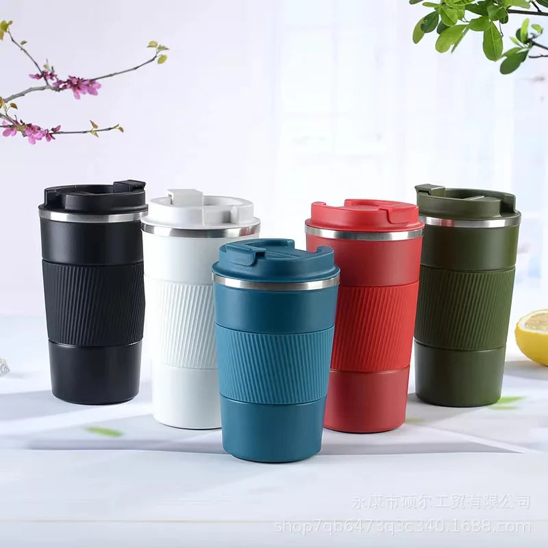 510ML Travel Coffee Mug – Stainless Steel Thermal Cup with Leakproof Lid