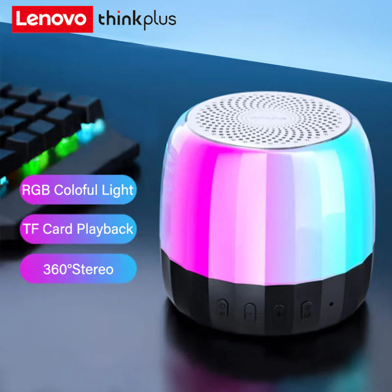 Original Lenovo K3 Plus Wireless Bluetooth Speaker Portable Music Player Cool RGB SoundBox Low Latency HiFi Stereo Loudspeaker