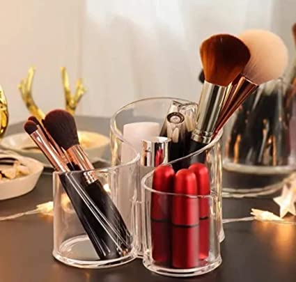 Acrylic Makeup Brush Holder – Transparent Dust-Proof Organizer