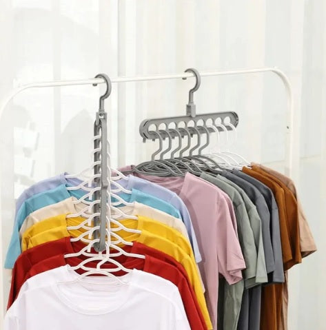 9 Hole Hanger (Pack of 3) – Space-Saving Wardrobe & Closet Organizer