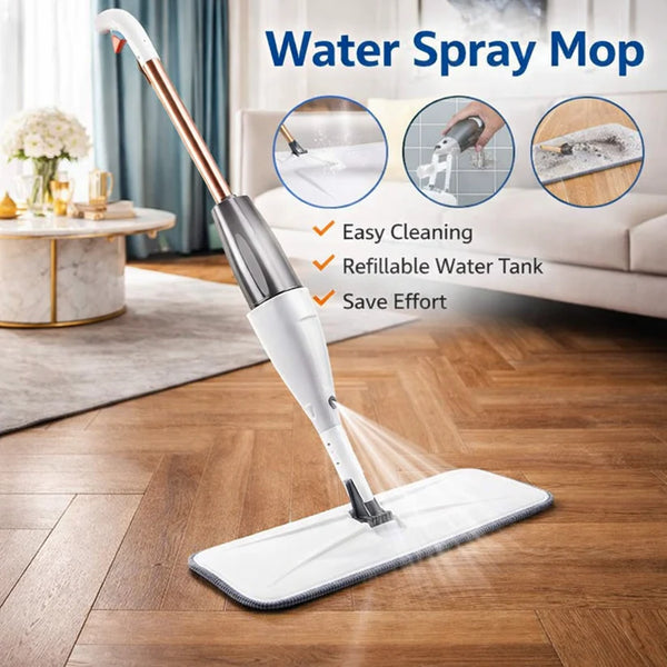 Water Spray Mop – Wet & Dry Floor Cleaning Mop with Built-In Spray