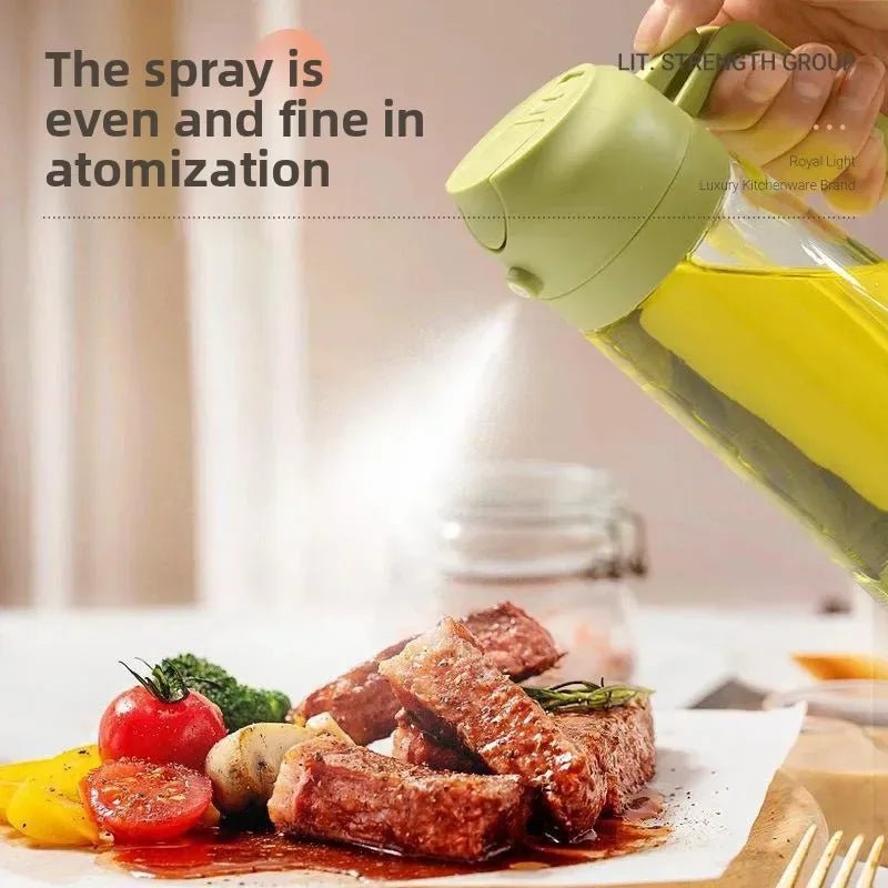 2-in-1 Glass Oil Sprayer & Dispenser Bottle