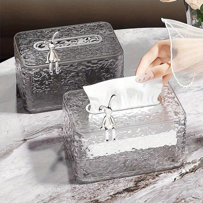 Luxury Rabbit Hammered Tissue Box Cover