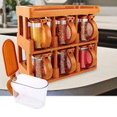 2-Tier Spice Rack with 6 Jars – Master Chef Kitchen Organizer