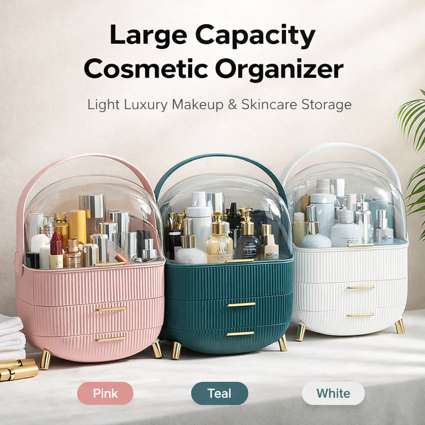 Large Capacity Light Luxury Cosmetic Organizer – Elegant Acrylic Makeup Storage Case