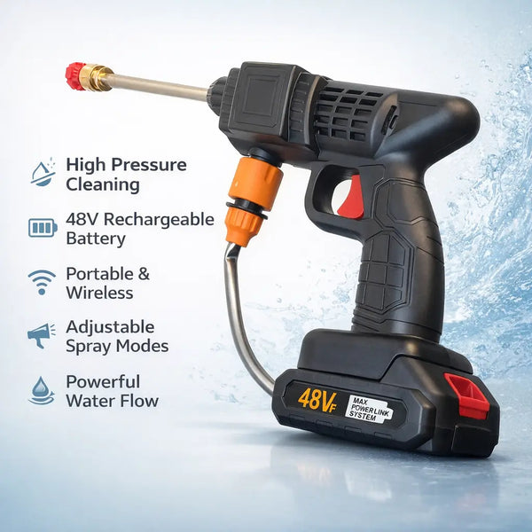 Rechargeable Wireless Car Wash Machine Cordless High Pressure Spray Gun