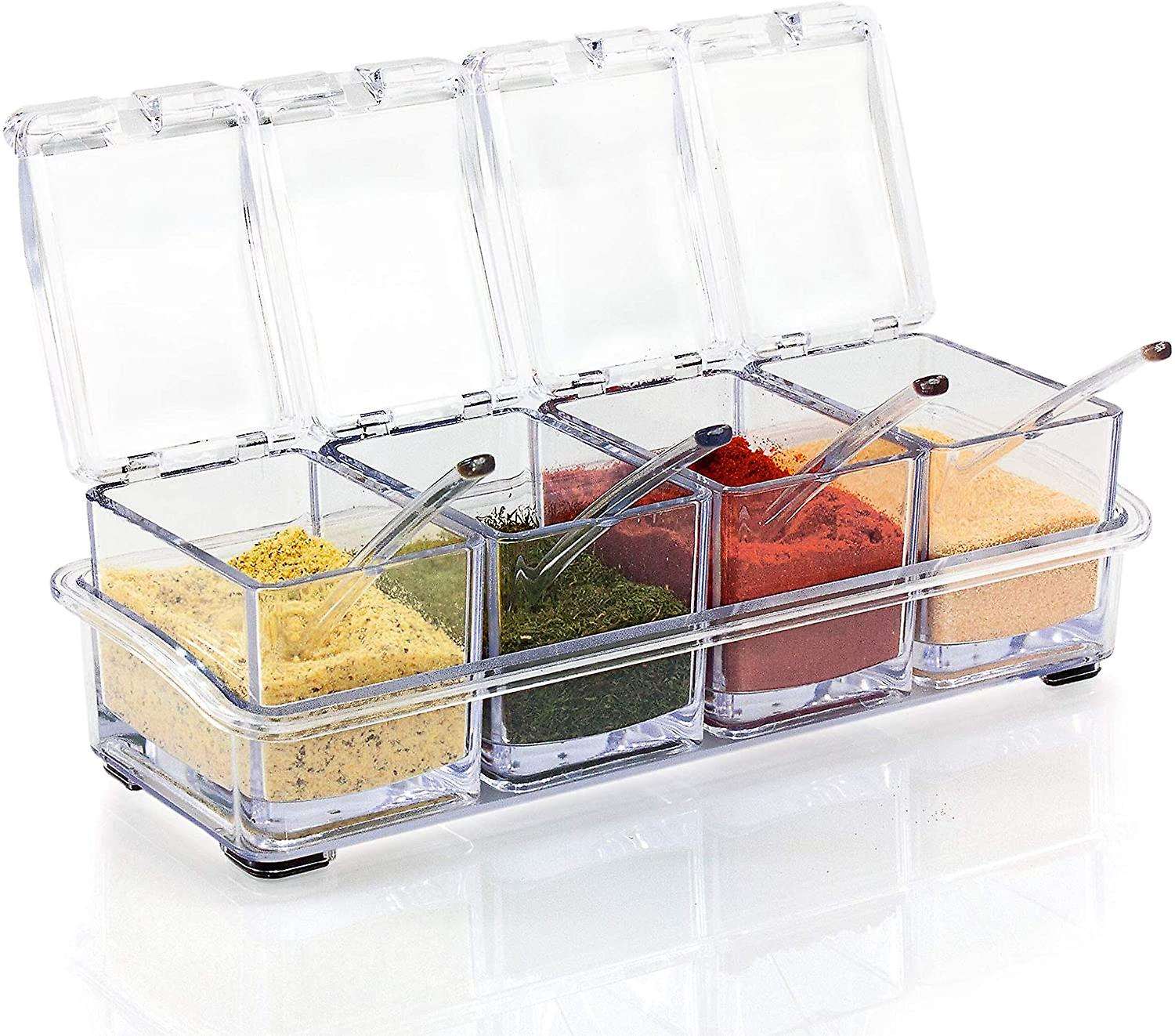 Four In One Crystal Clear Seasoning Box