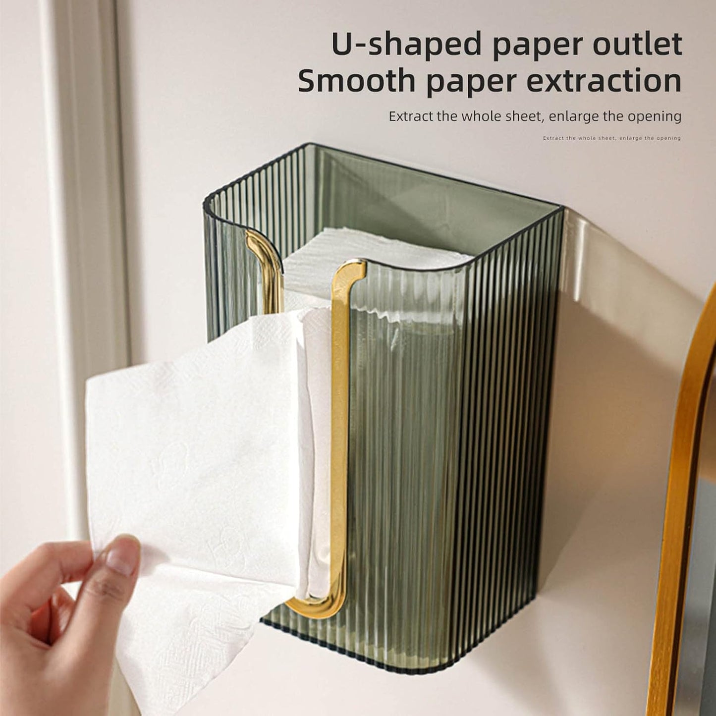 Wall Mounted Transparent Tissue Box – Clear Acrylic Tissue Holder for Bathroom, Kitchen & Office