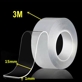 Multipurpose Double-Sided Nano Tape – Strong Washable & Reusable Adhesive