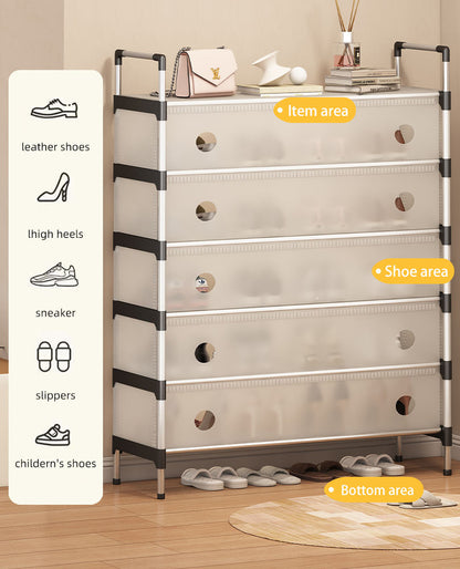 Dustproof Shoe Rack Organizer | 4/5/6/7 Layer Waterproof Shoe Stand | Space-Saving Storage Shelf for Home