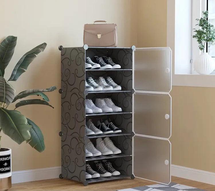Dustproof Multi-Layer Shoe Cabinet with Doors