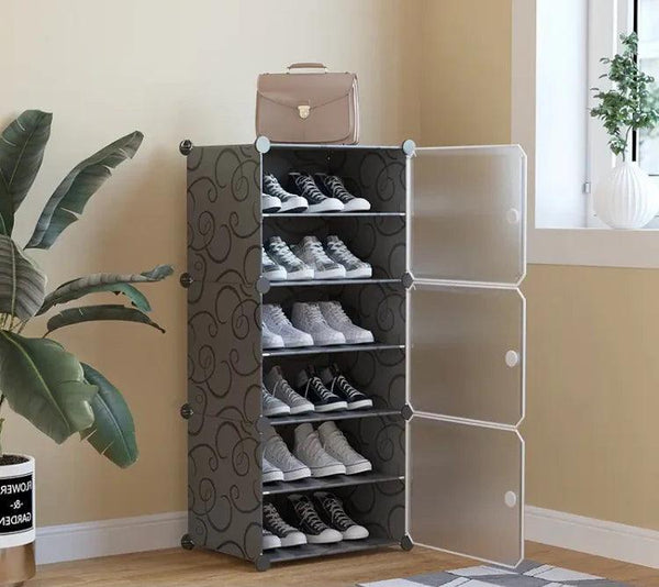 Dustproof Multi-Layer Shoe Cabinet with Doors