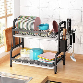 Stainless Steel 3-Tier Dish Rack – Durable Kitchen Organizer