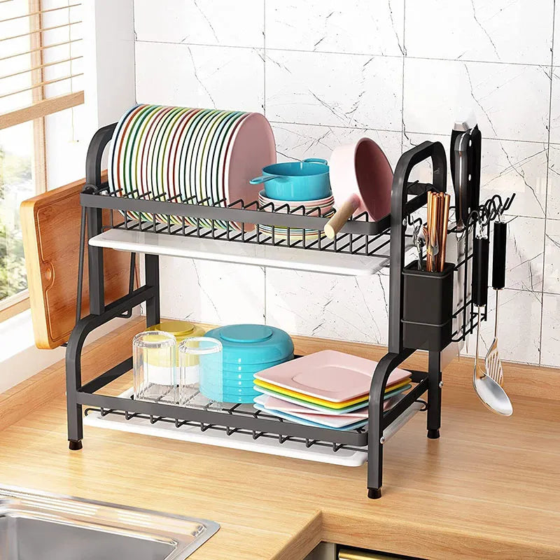 Stainless Steel 3-Tier Dish Rack – Durable Kitchen Organizer