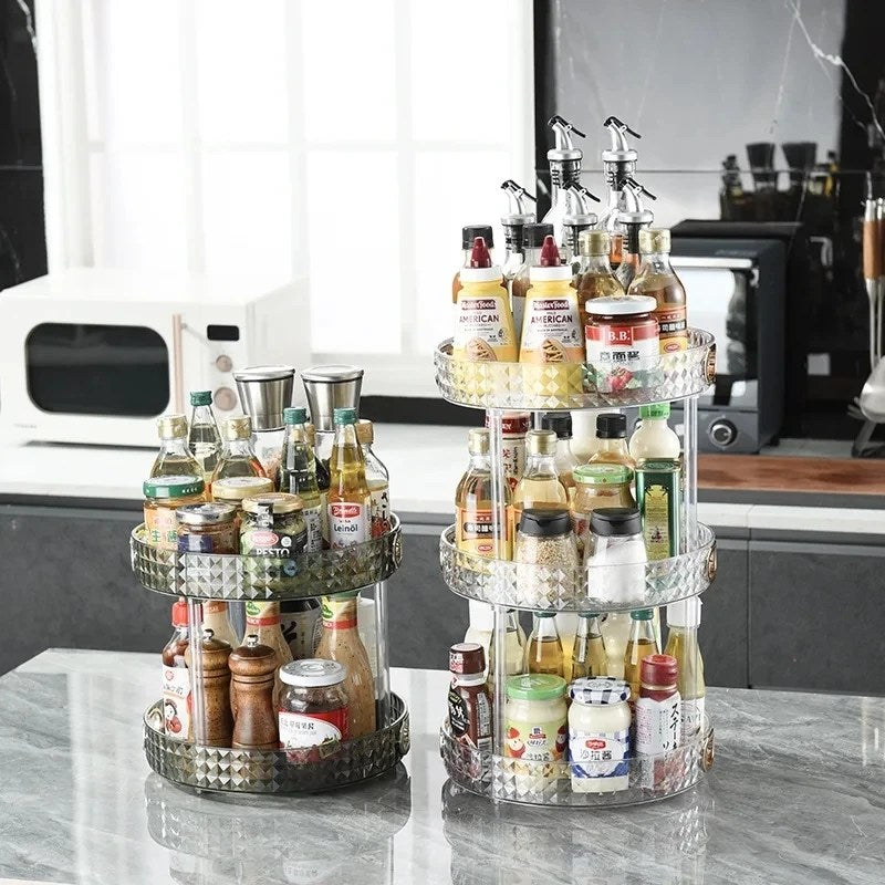 Rotating Diamond Cut 3 layer Rotating Organizer
