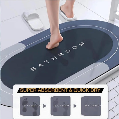 2PC Anti‑Slip Bathroom Mat – Fast‑Drying, Water‑Absorbent Floor Mat (Large 2.25 x 1.5 ft)