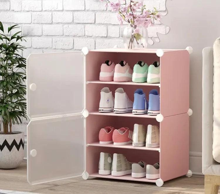 Dustproof Multi-Layer Shoe Cabinet with Doors