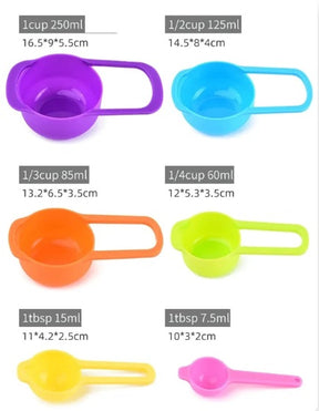 6 Pcs Plastic Measuring Spoon