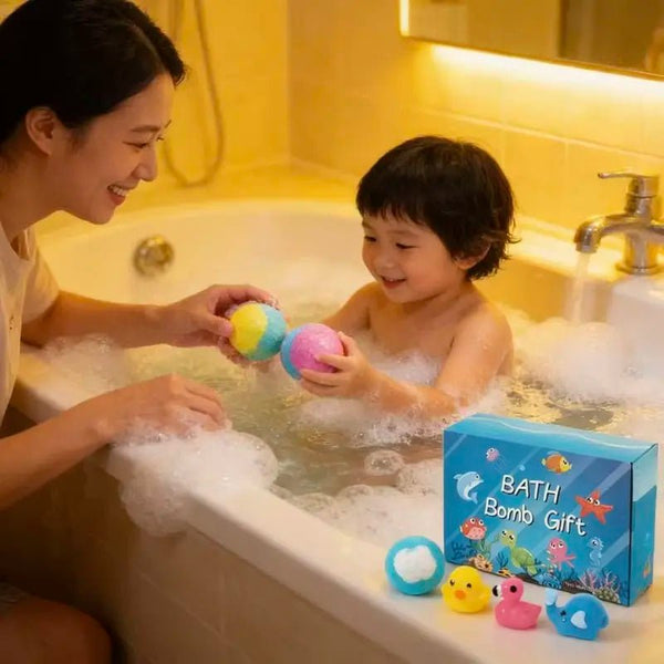 Bath Bomb with Surprise Toy Inside – Natural, Fizzy & Fun