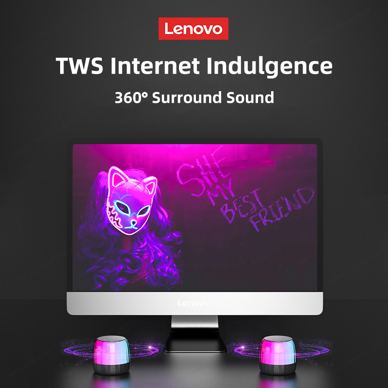 Original Lenovo K3 Plus Wireless Bluetooth Speaker Portable Music Player Cool RGB SoundBox Low Latency HiFi Stereo Loudspeaker