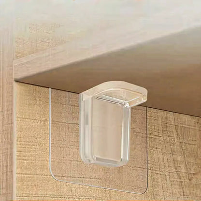 Pack of 4 Punch-free Layered Partition Bracket Triangle Bracket Support Shelf Right Angle Support Paste Screw Hook Clapboard Sticker