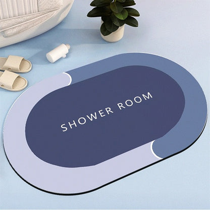 2PC Anti‑Slip Bathroom Mat – Fast‑Drying, Water‑Absorbent Floor Mat (Large 2.25 x 1.5 ft)