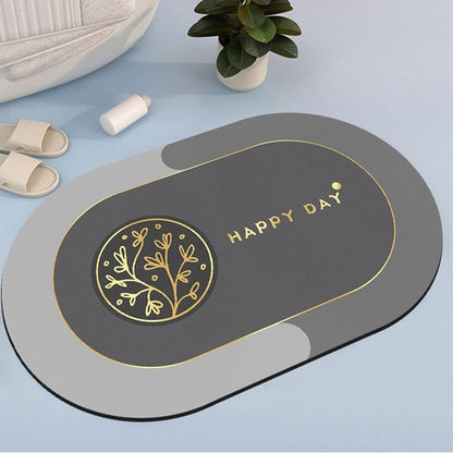 2PC Anti‑Slip Bathroom Mat – Fast‑Drying, Water‑Absorbent Floor Mat (Large 2.25 x 1.5 ft)