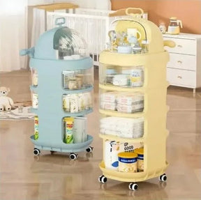 Baby Supplies Multi-Purpose Trolley – Portable Nursery Storage Organizer