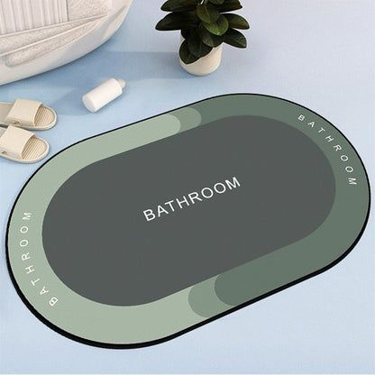 2PC Anti‑Slip Bathroom Mat – Fast‑Drying, Water‑Absorbent Floor Mat (Large 2.25 x 1.5 ft)