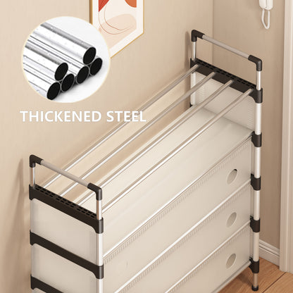 Dustproof Shoe Rack Organizer | 4/5/6/7 Layer Waterproof Shoe Stand | Space-Saving Storage Shelf for Home