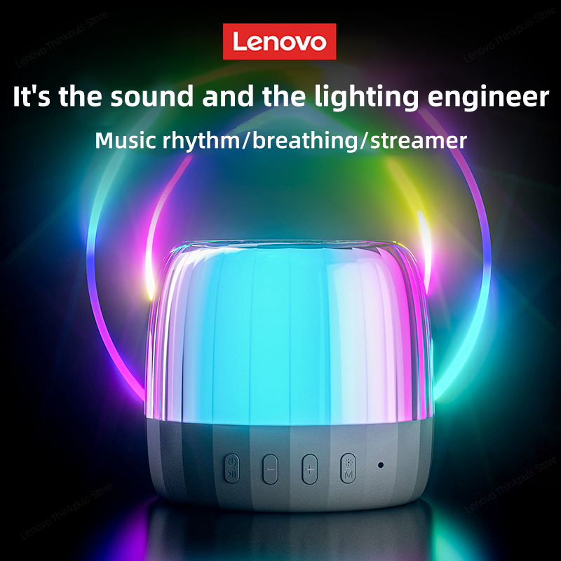 Original Lenovo K3 Plus Wireless Bluetooth Speaker Portable Music Player Cool RGB SoundBox Low Latency HiFi Stereo Loudspeaker