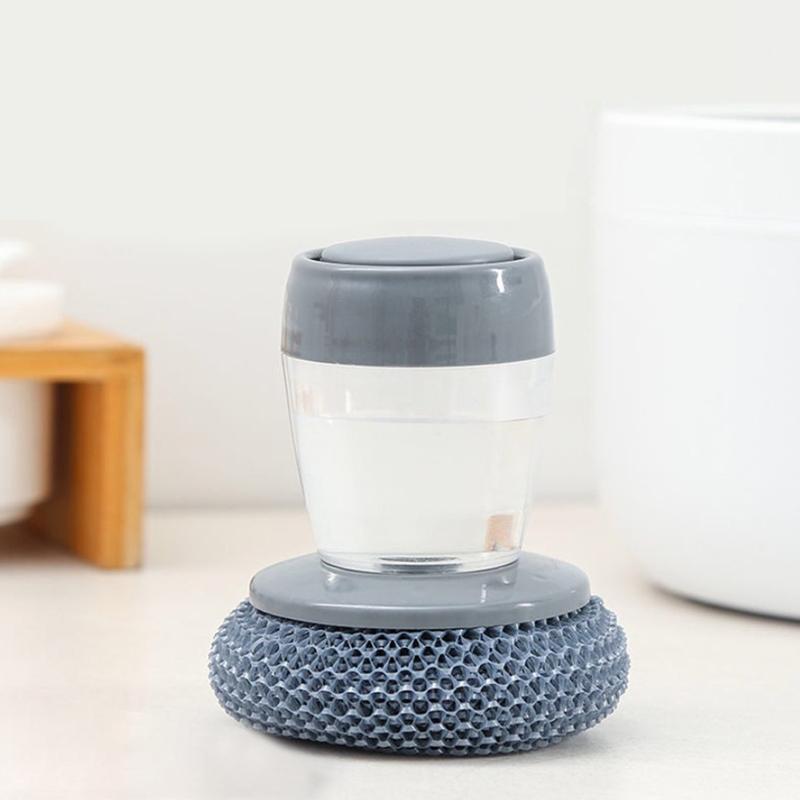 Soap Dispensing Palm Brush – Kitchen Scrubber for Pots, Pans & Dishes