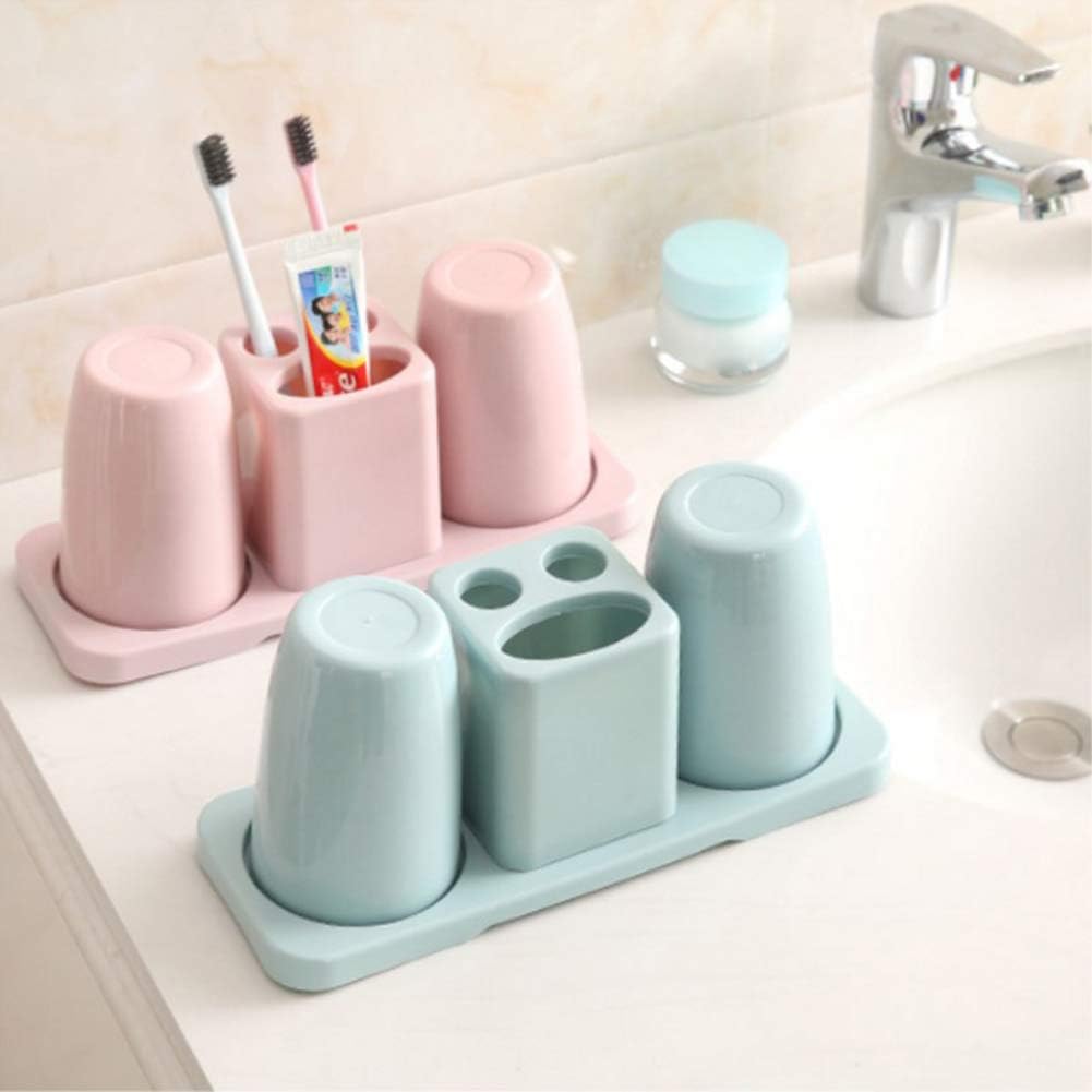 Double Cup Toothbrush Holder – Toothpaste & Brush Organizer