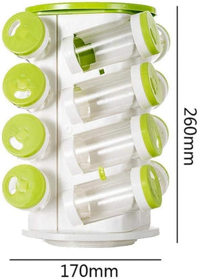 16 Pcs Rotating Spice Rack